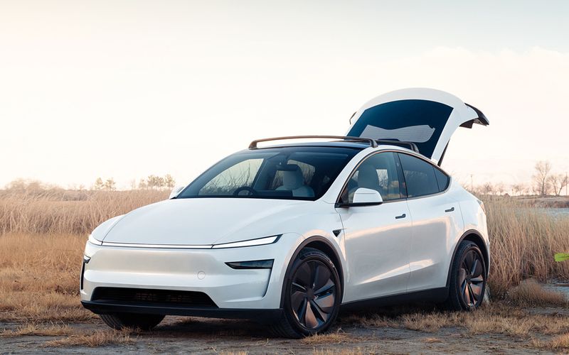 Tesla Model Y With Boot Lid Up