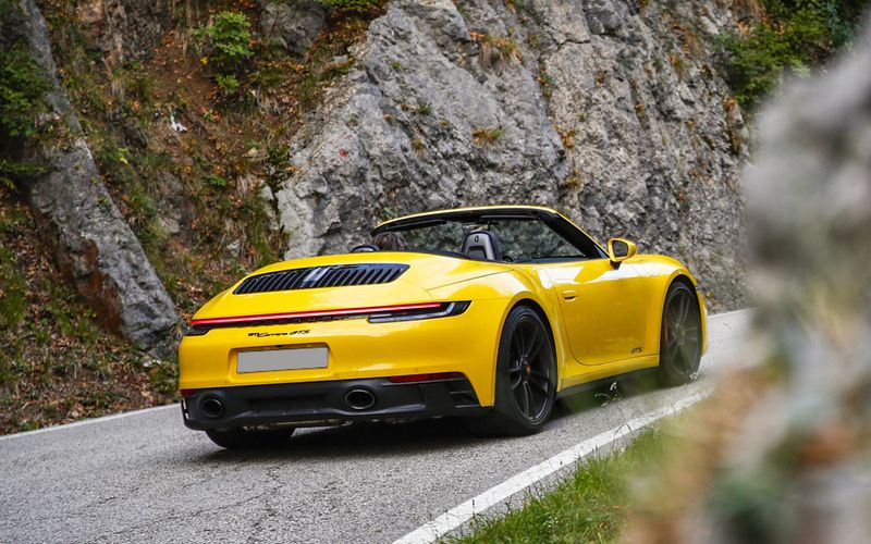 Porsche 911 Cabriolet on a road